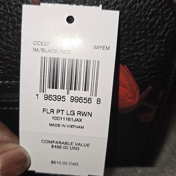 Coach Black and Red Floral Women's Bag - Picture 5 of 6